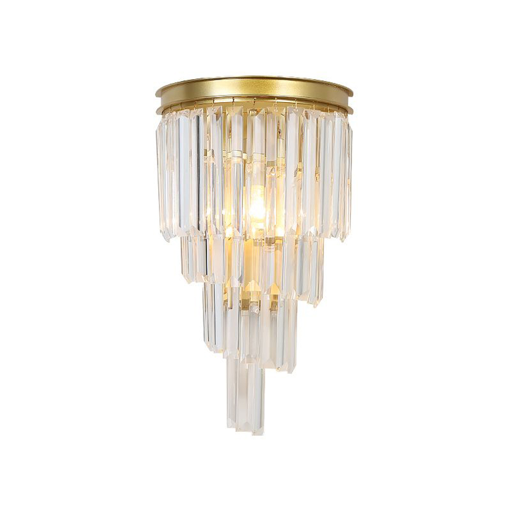 Luxury study room, bedroom, and bedside crystal wall lamps with American simple home style, retro indoor living room lights for modern corridors, balconies, and stairwells