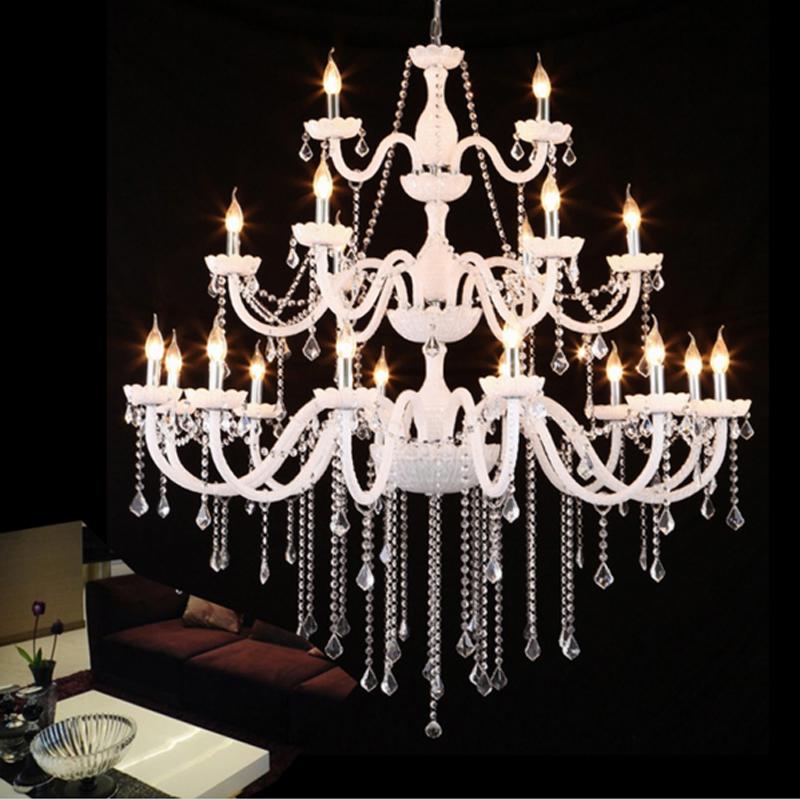 luxury villa lobby chandelier prisms traditional classic crystal chandeliers for hotel lobby lamp white contemporary lighting

改写为：
elegant classic crystal chandeliers with prisms for luxury villa and hotel lobbies in white contemporary lighting