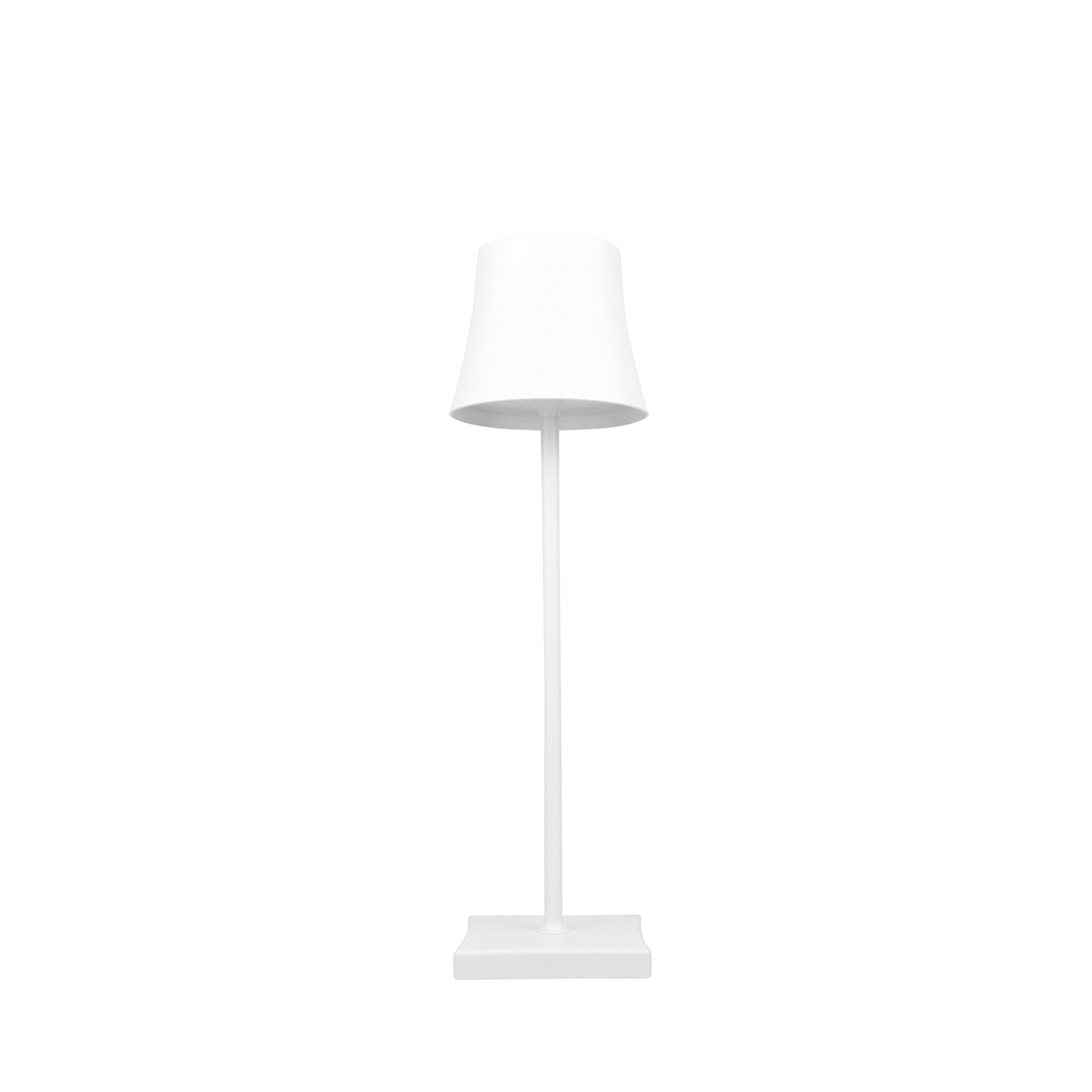 MADCKDEDRT cordless table lamps with dimmable LED lights, aluminum construction, and IP54 dust/water resistance for indoor and outdoor use in white