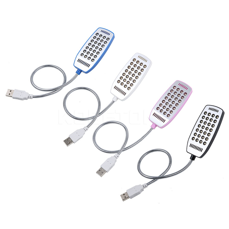 Mini USB night light with 28 flexible LEDs for laptops, home, and office use
