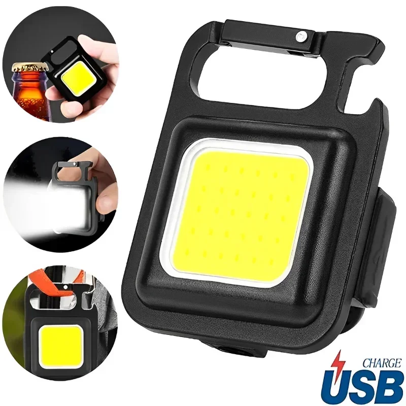 Mini USB rechargeable magnetic LED work light for outdoor, camping, hiking, and car repairs