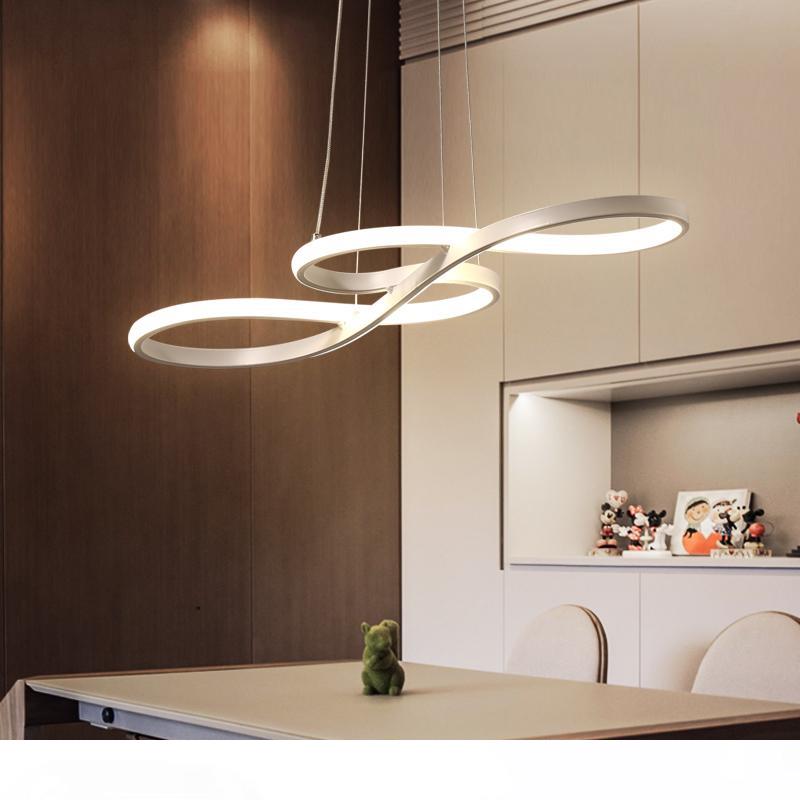 Minimalist DIY hanging modern LED pendant lights for dining and bar areas