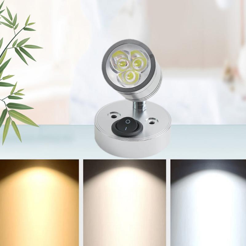Modern 3W LED wall lamp for reading, ideal for homes, RVs, and yachts with 12V DC power and energy efficiency