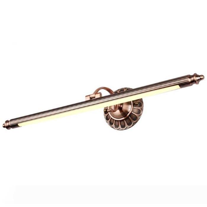 Modern 50cm 70cm 90cm vintage bronze LED mirror lights for bathroom vanity, long wall sconces with retro decor style