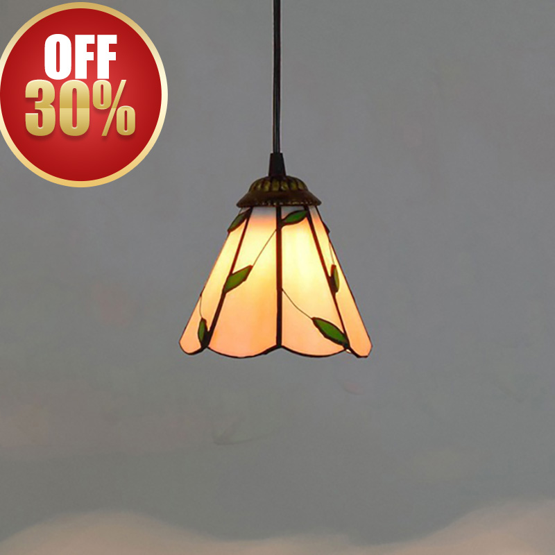 Modern 6-inch LED ceiling lights with stained glass design in warm tones for cozy bedroom and dining room ambiance