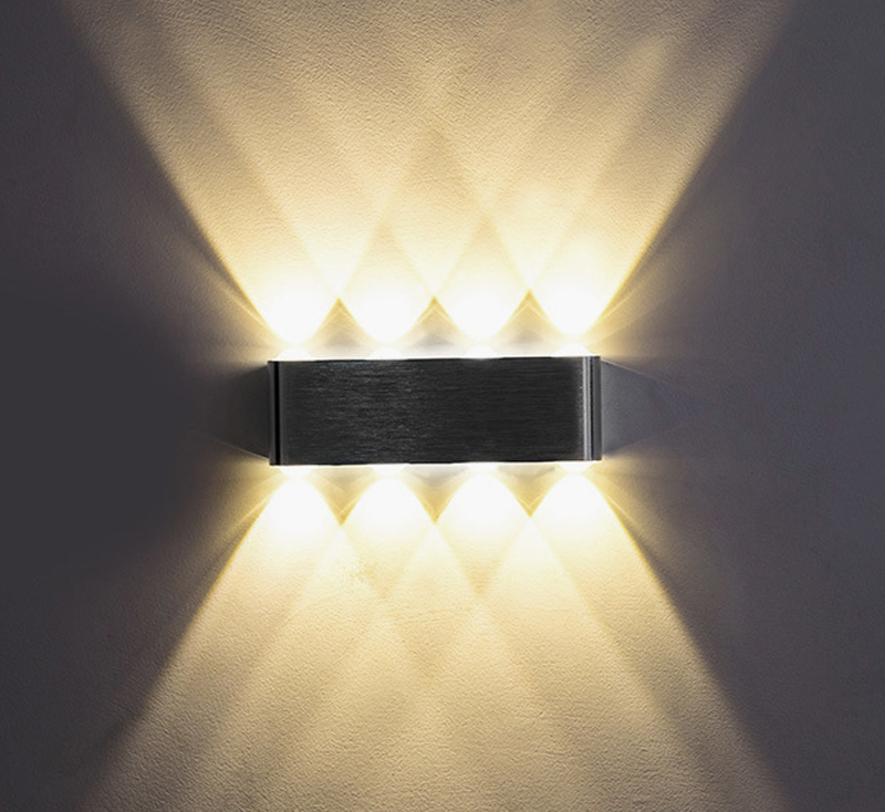 Modern 6W/8W aluminum LED wall lights with scattering design for indoor and outdoor use