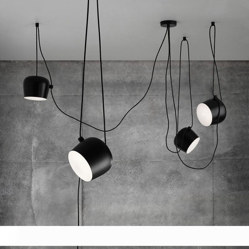Modern aluminum black pendant lamp for creative DIY office ceiling lighting