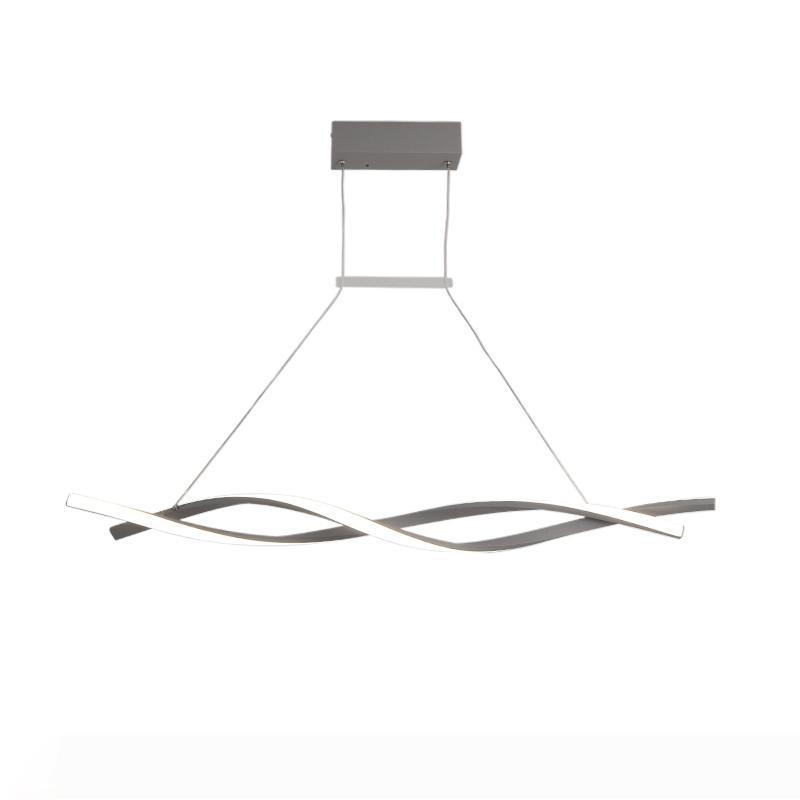 Modern aluminum wave pendant chandelier for office, dining room, and kitchen lighting