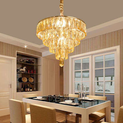 Modern American K9 crystal chandeliers for elegant indoor lighting in homes, dining rooms, lobbies, and hotel halls