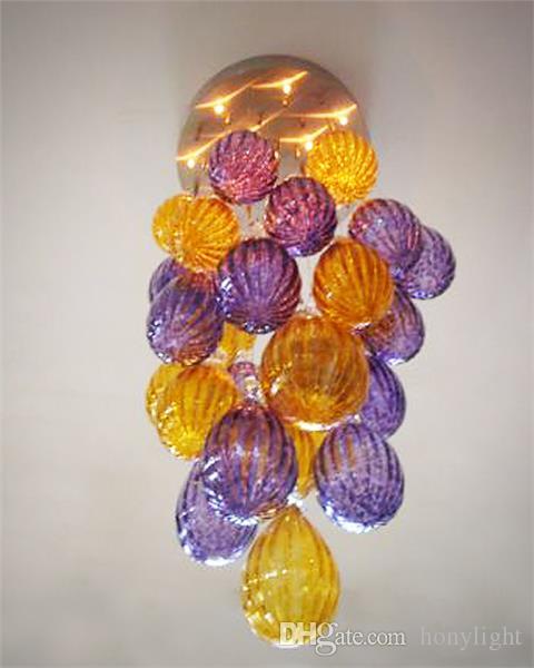 Modern Art Ball Lamp Chandelier featuring LED illumination and handcrafted Murano glass