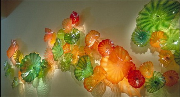 Modern Art Deco Murano Glass wall plates Lamp European Style Hotel 100% Hand Blown Light