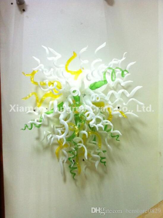 Modern Art Decor Hand Blown Glass Wall Lamps Flower Murano Glass Wall Sconce Decorative LED Wall Art