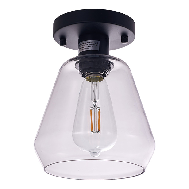 Modern black and white LED ceiling light, 17cm diameter by 22cm height, 85-265V, ideal for home decor in living rooms, bedrooms, dining areas, and kitchens