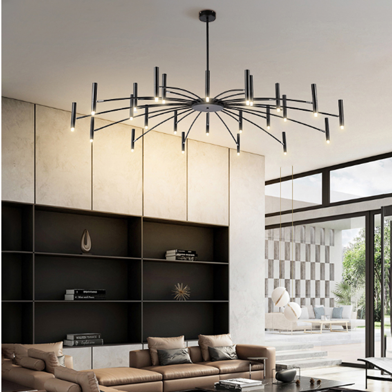 Modern chandelier lighting for elegant living rooms, hotel lobbies, and stylish dining areas with LED pendant designs