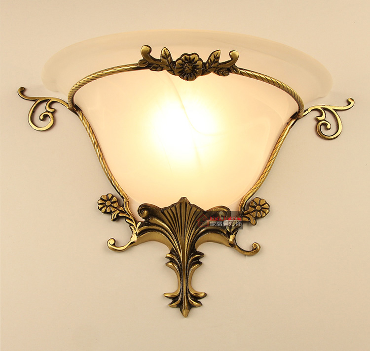 Modern copper wall light with E27 socket for bedroom or living room illumination