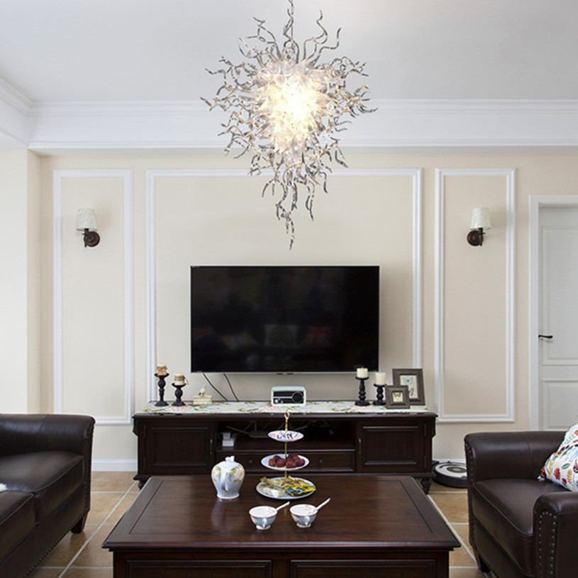 Modern crystal chandelier lighting fixtures for energy-efficient home decor in living rooms, staircases, and lofts