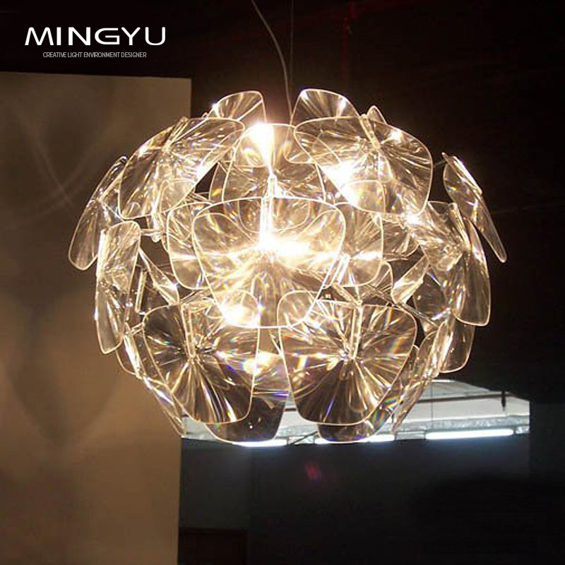 Modern crystal chandelier with art glass leaf plates and LED ball pendant lighting for foyers, hotels, restaurants, and living rooms