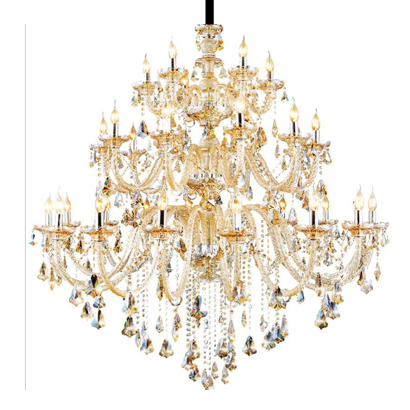 Modern crystal chandelier with blown glass for hotel halls and villa staircases