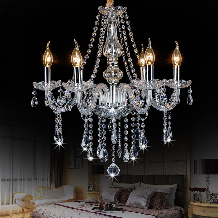 modern crystal chandeliers for dining rooms with 6 lamps featuring crystal pendants

LED home lighting fixtures with glass arms for entrance halls