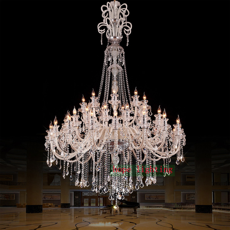 modern crystal chandeliers for hotel ceilings, elegant LED villa lighting, grand staircase fixtures
