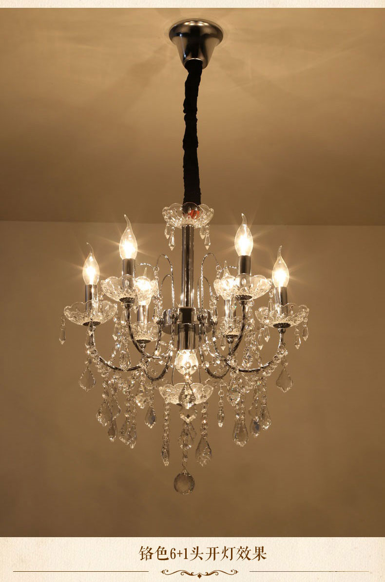 Modern Crystal Hotel Decor Chandelier Light Lamp Luxury Retro European Style Glass Home Chandeliers Made in China