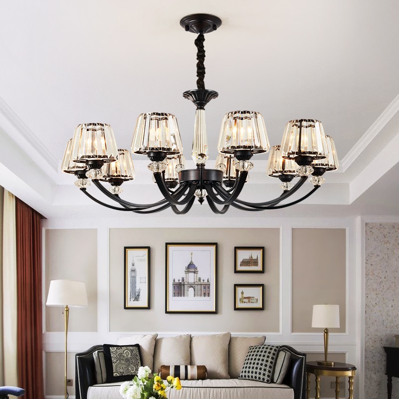 Modern crystal pendant lamps for hall, living room, office, and shop decor