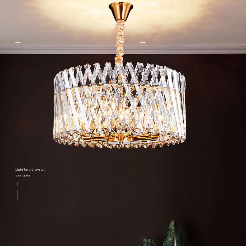Modern European LED crystal pendant lights for dining, bedroom, and living room indoor lighting, available in 40cm/50cm/60cm diameters