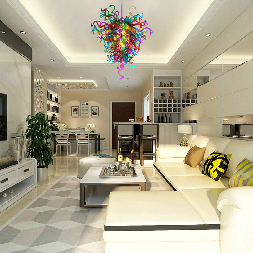 Modern handmade crystal chandelier pendant lights for living rooms, restaurants, hotels, and luxury villas