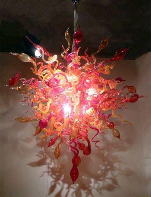 Modern handmade Murano glass LED chandelier pendant light for hotel and villa living room decor