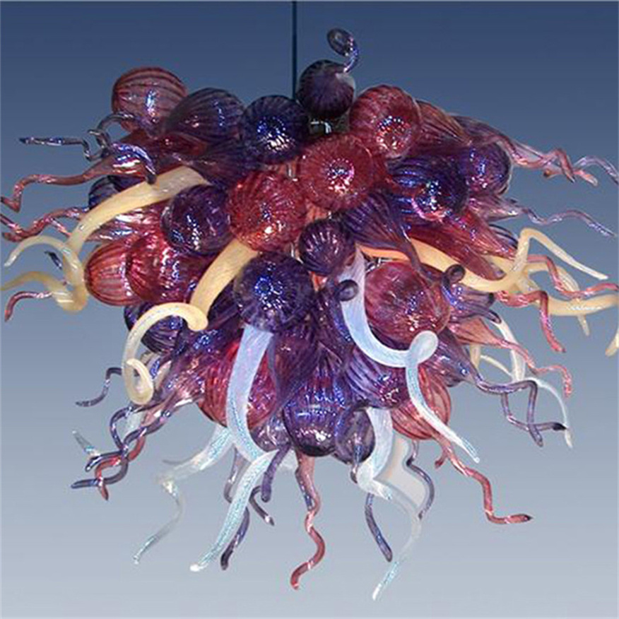 Modern handmade Murano glass LED chandeliers, energy-efficient industrial pendant lights for weddings and kitchens