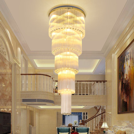 Modern K9 Crystal Chandeliers - LED Lighting Fixtures for Large Spaces like American Villas, Hotels, and Homes