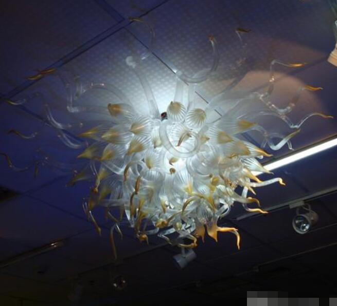 Modern LED ceiling lights featuring artistic Murano glass designs, handcrafted crystal chandeliers with blown glass elements, compatible with 110-240V AC