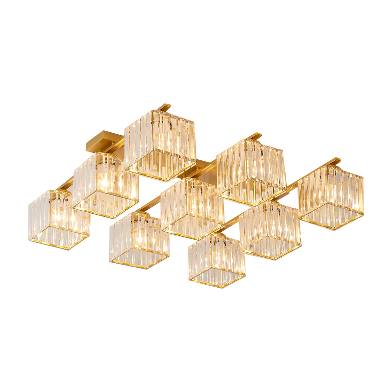 Modern LED ceiling lights for living rooms, elegant crystal fixtures creating a luxurious and simple ambiance in homes or restaurants
