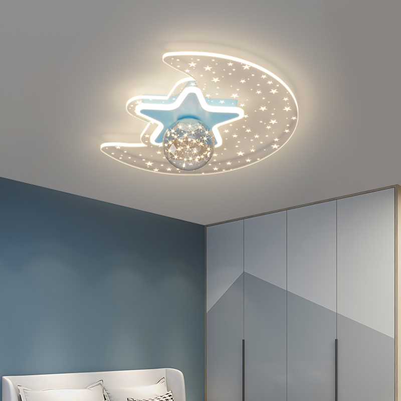 Modern LED ceiling lights for living rooms, simple creative kids' lamps with warm cartoon designs, Nordic-style gypsophila study and bedroom ceiling lights for home