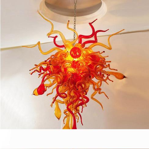 Modern LED chandelier featuring blown glass in rustic style, ideal for casinos, bars, churches, hotels, and home decor