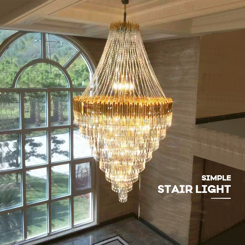 Modern LED chandelier with American K9 crystals for hotels and homes