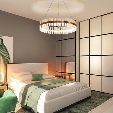Modern LED Crystal Chandelier - Elegant European Lighting for Bedrooms, Living Rooms, and Lobbies