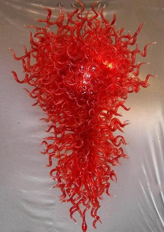 Modern LED crystal chandeliers for hotel lobbies featuring Italian-style hand-blown glass pendant lights