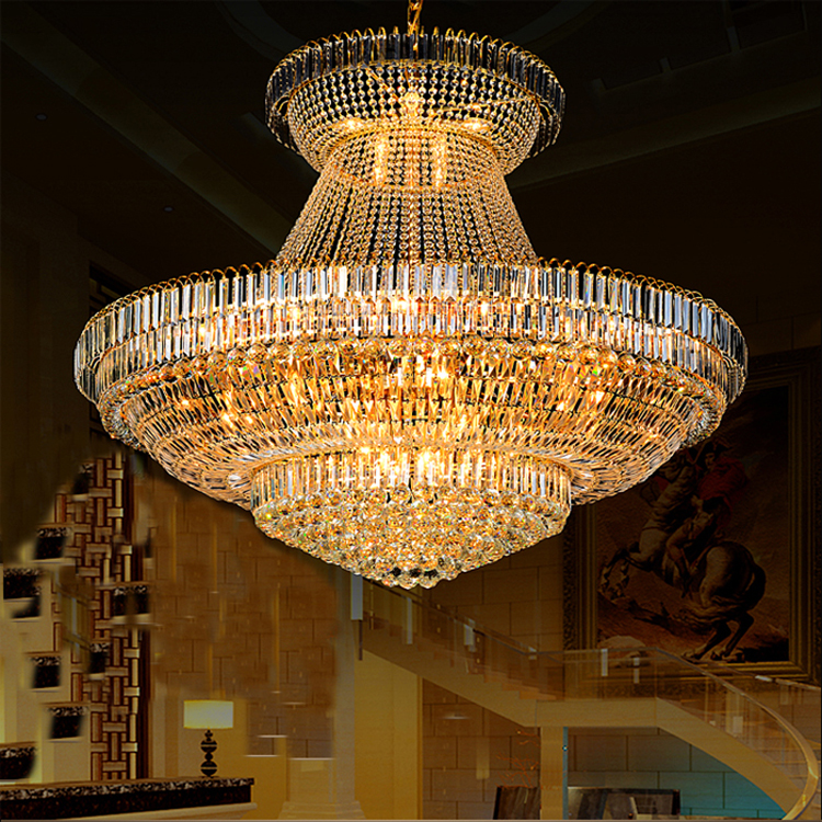 Modern LED crystal chandeliers with luxurious gold finishes for elegant home and hotel lighting