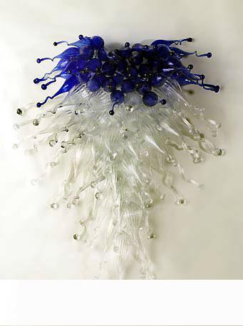 Modern LED crystal wall sconce with artistic Murano glass design for bedroom decor