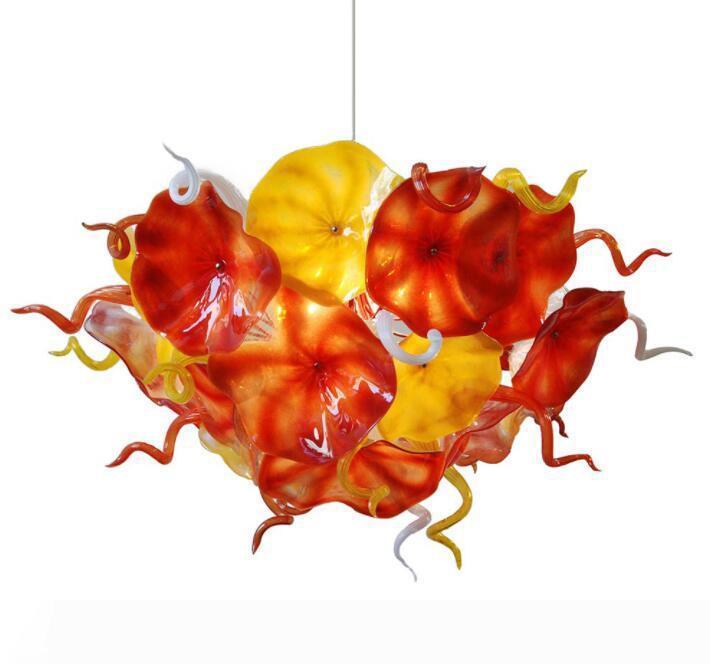 Modern LED hanging lamp with Murano glass design for elegant living room lighting
