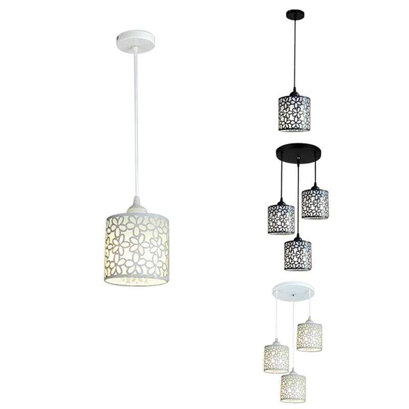 Modern LED pendant chandelier with floral petal design for dining room lighting