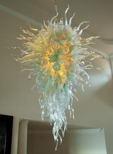 Modern LED pendant lamps for weddings, featuring handcrafted Murano glass chandelier lighting