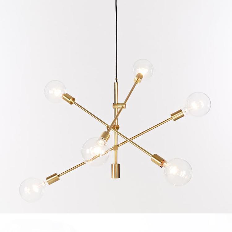 Modern LED pendant light with round glass ball in black and gold, simple Nordic design for dining or bedroom