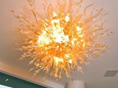 Modern LED pendant lights featuring handcrafted Murano glass, ideal for hotel and dining room ceiling illumination