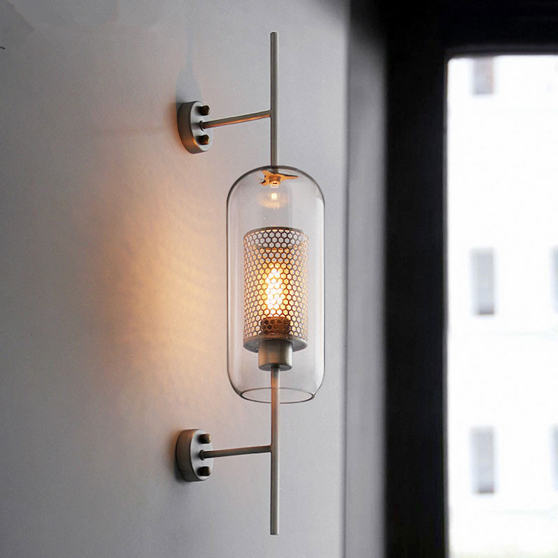 Modern LED wall lamp for bedrooms with Nordic-style sconce design, featuring industrial loft decor and mirror lighting for home illumination
