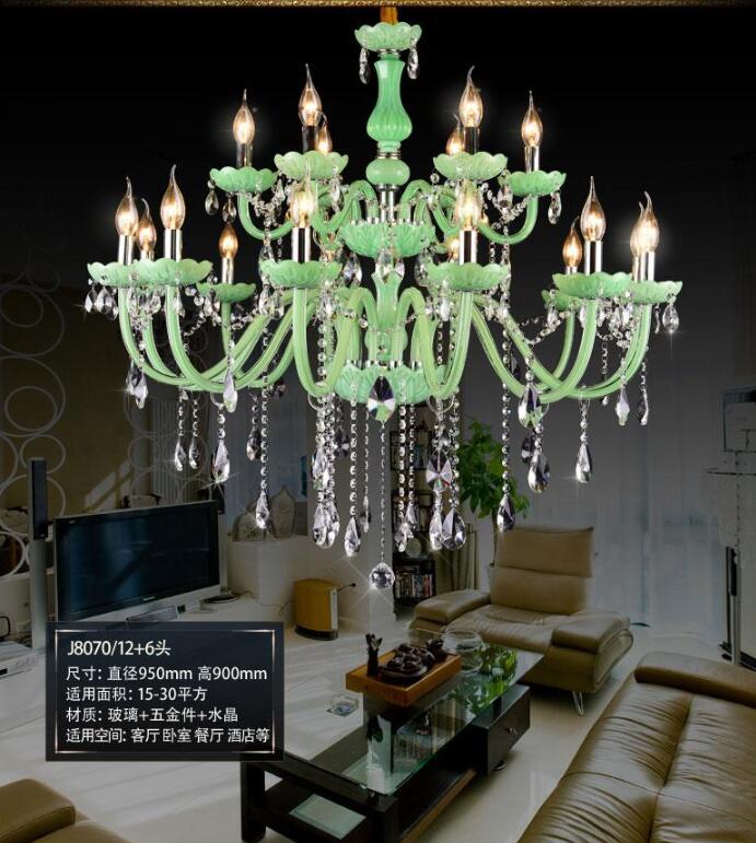 Modern luxury crystal chandelier lamp with European-style lustre and creative candle lighting for foyer, lobby, bar, and KTV decoration