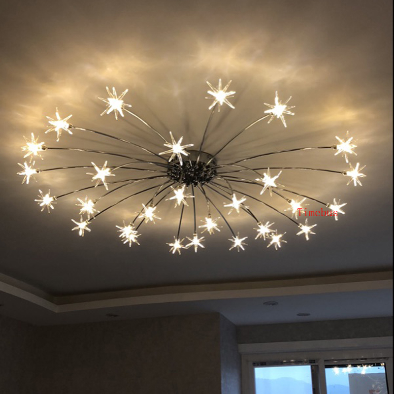 Modern minimalist ceiling lights for living rooms, creative LED starry sky designs for kids' bedrooms, and stylish lamps for restaurants, hotels, and clubs