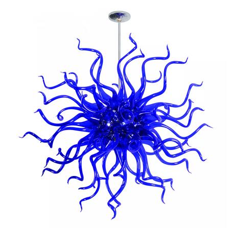 Modern minimalist LED chandelier featuring high-quality handcrafted Murano glass in contemporary European Italian style