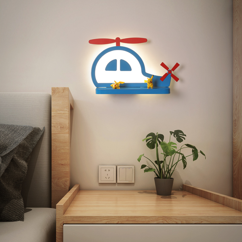 Modern minimalist LED wall lamp for kids' rooms, bedside lighting, study areas, and kindergarten spaces with animal-themed sconces